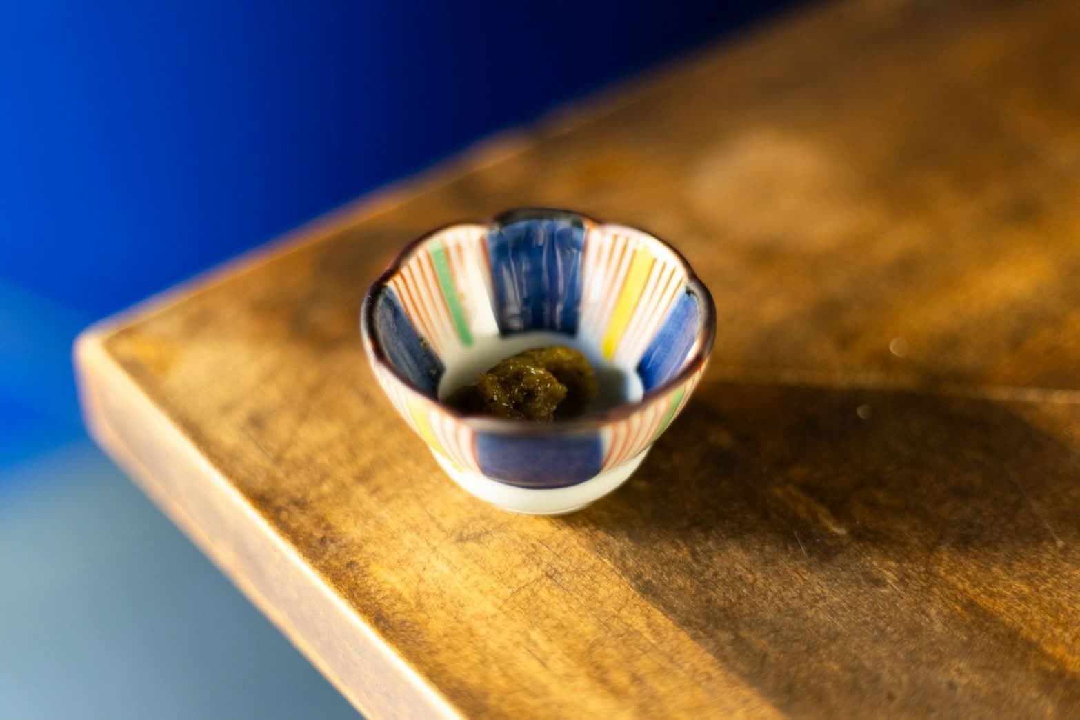 のどぐろ丼に追加できる有料トッピング「柚子胡椒」の写真。